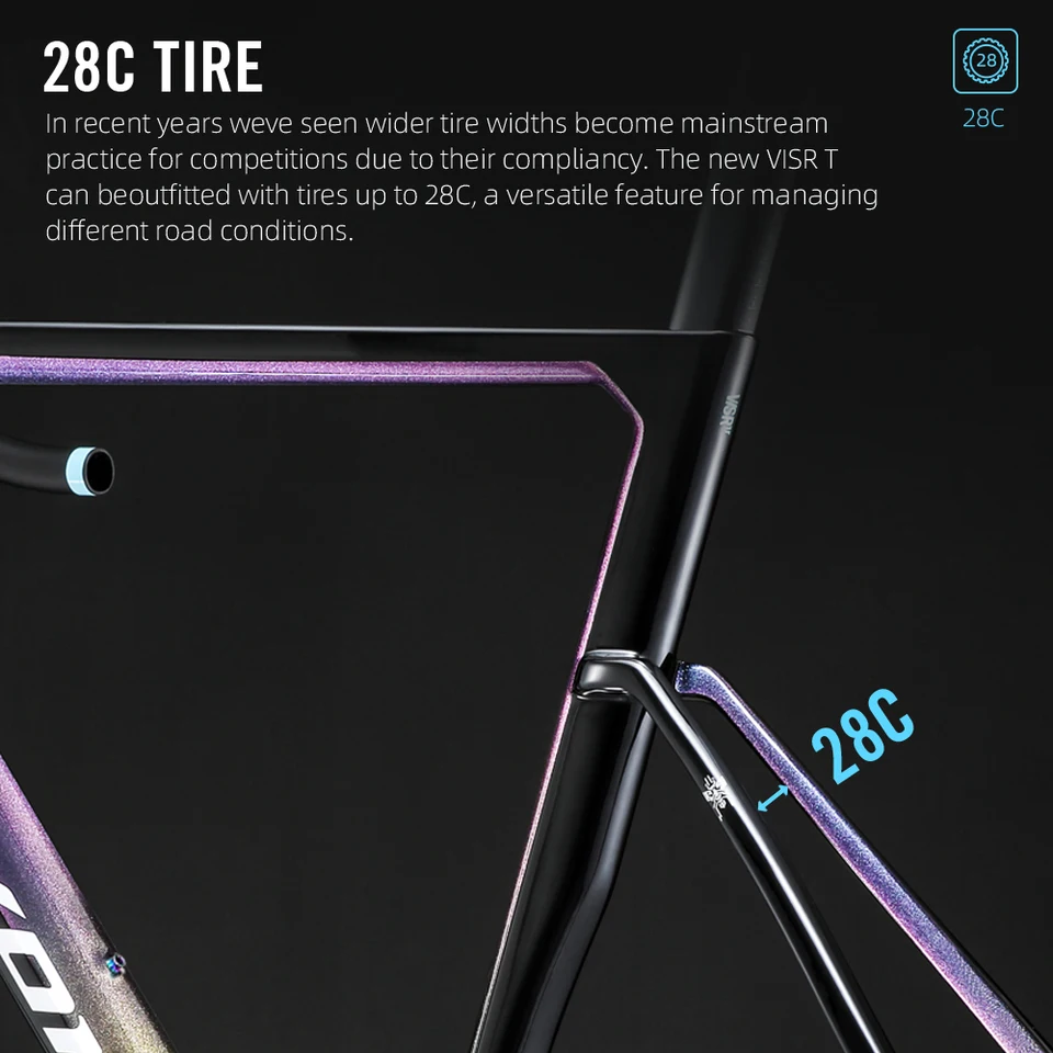 Lexon VISRT Carbon Road Bike Frame Disc Brake Aero Full Internal