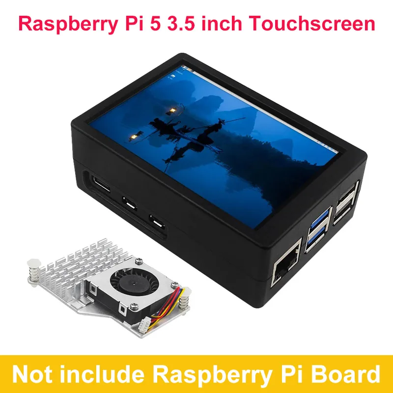 3.5 Inch Raspberry Pi 5 Touchscreen 320x480 TFT Display Run Raspbian Ubuntu Kali Linux System LCD With Case for Raspberry Pi 5