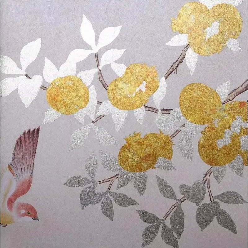 Gilded Hand Painted Non-woven Photo Wallpaper
