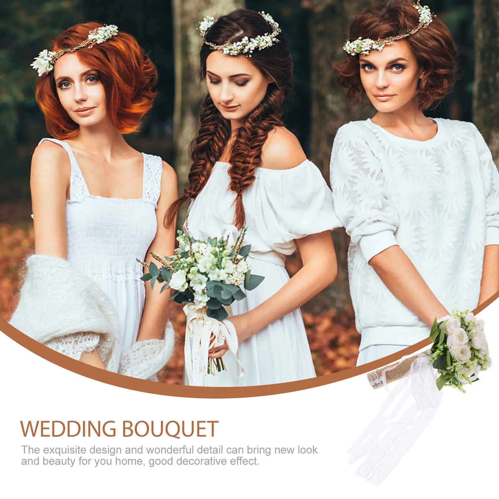 

Simulation Flower Bridal Holding Bouquet Lifelike Rose Wedding Decoration Party Supplies Artificial Wedding Bouquet