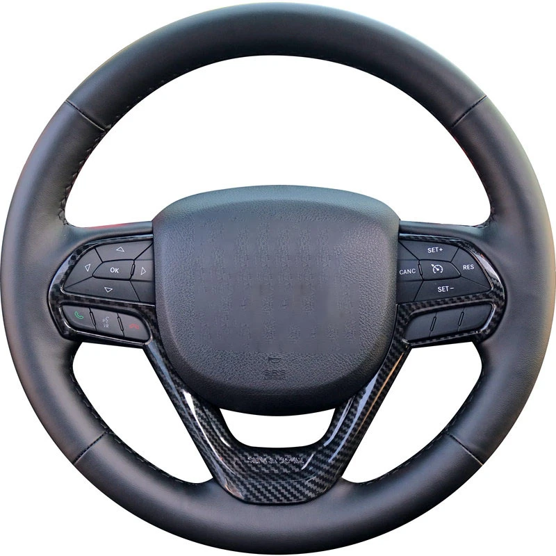 

Car Steering Wheel Cover Black Artificial Leather Auto Interior Accessories Fashion For Jeep Grand Cherokee 2014-2016 Wrangler