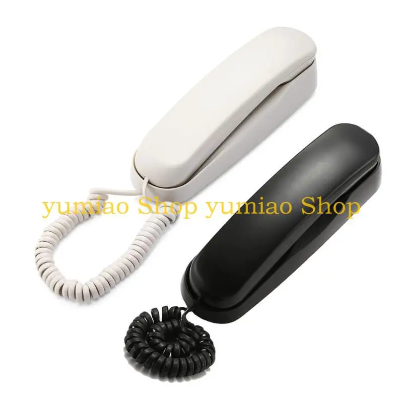 587B Landline Telephone with Mute-and Redial Functions Easy Install Wall Phone