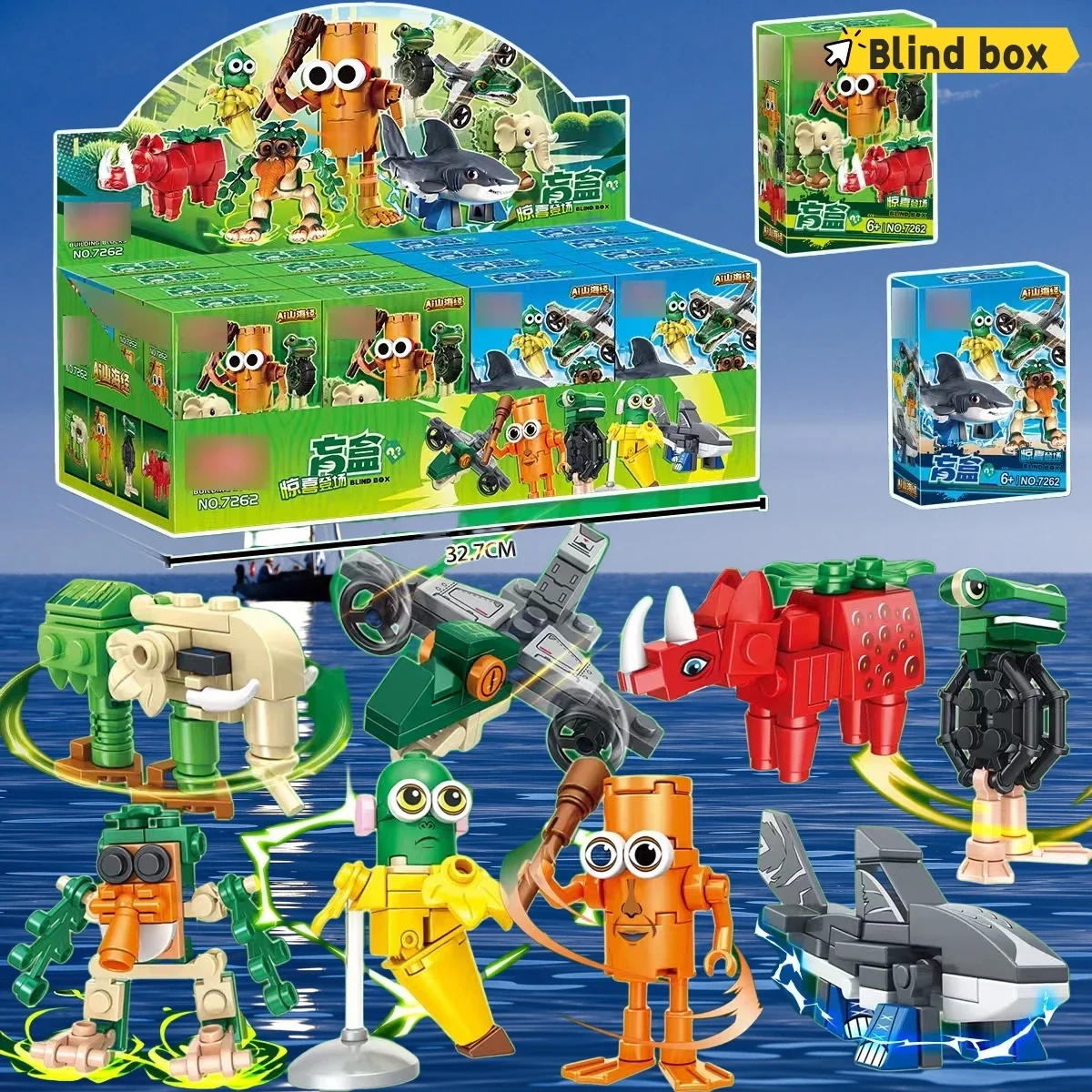 Tung Tung Sahur ‌   Фигурка Блок Игрушка Tralalero Tralala ‌ ,LiriLi Larlla ‌ ， ‌ Boneca Ambalam ‌   Фигурки, игрушки, строительные блоки, подарочная слепая коробка