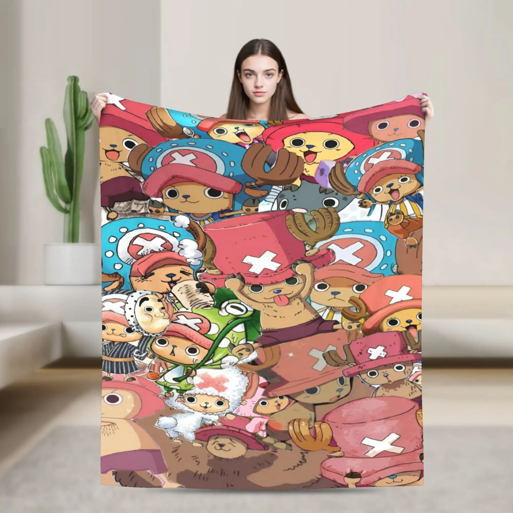 Custom Chopper Janpan Anime Blankets Warm Flannel Japan Throw Blanket for Bedding Couch Bedspread