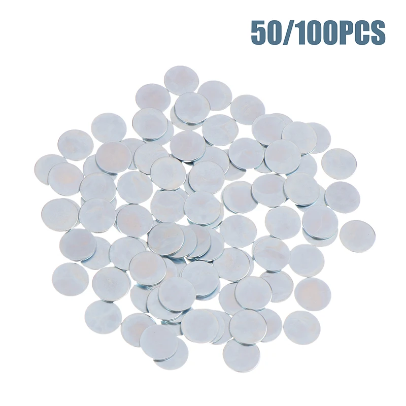 Round Galvanized Sheet Iron Pieces for DIY Crafts, Pack of 50/100