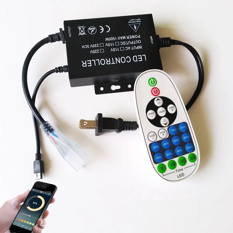 RF Wireless Remote Control 110V 220V Bluetooth Monochrome Dimmer Infrared Remote Control Dimmer for Led Strip Light