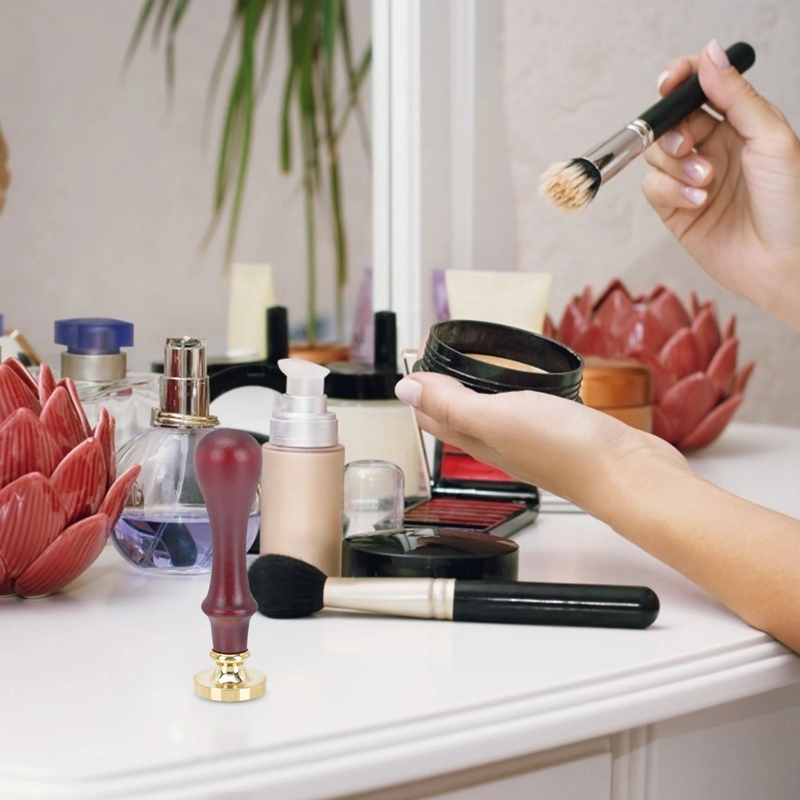 

1pc Eye Shadow Copper Head Pressing Tool Detachable Handle Powder Stamper Eyeshadow Accessory Make Up Stamper