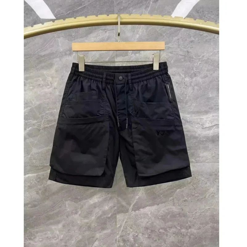 2024 Summer Y 3 Shorts Men\'s Streetwear Shorts Korean Style Black Cargo Shorts Breathable Shorts Valentine\'s Day For Man