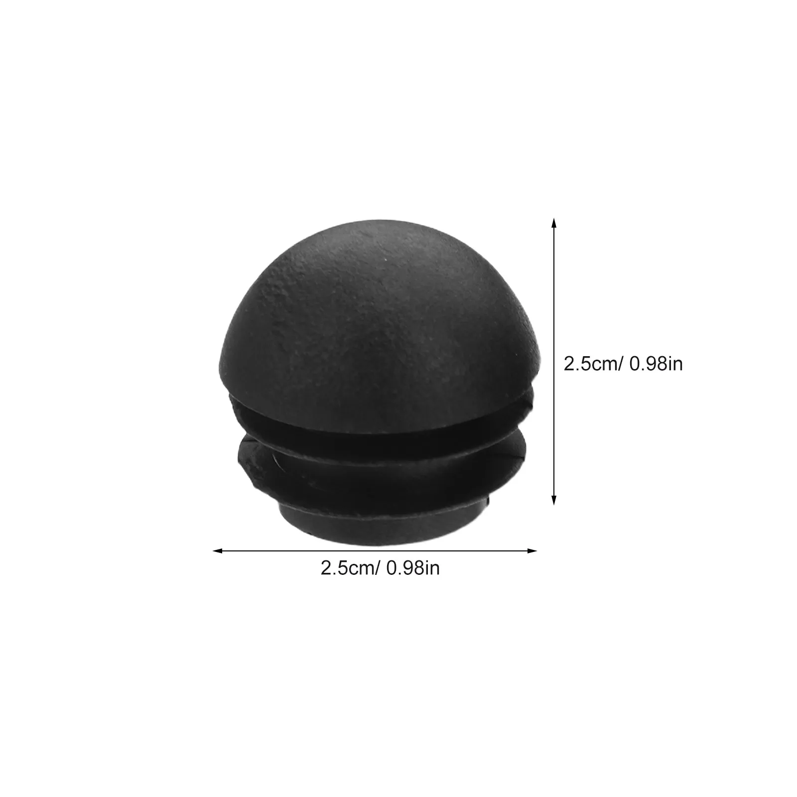100Pcs Black Round Plastic End Caps Tube Plugs Half Sphere Fit for Furniture Chair Tubing Metal Pipe Covers Leakage Seal Tubing - view 2