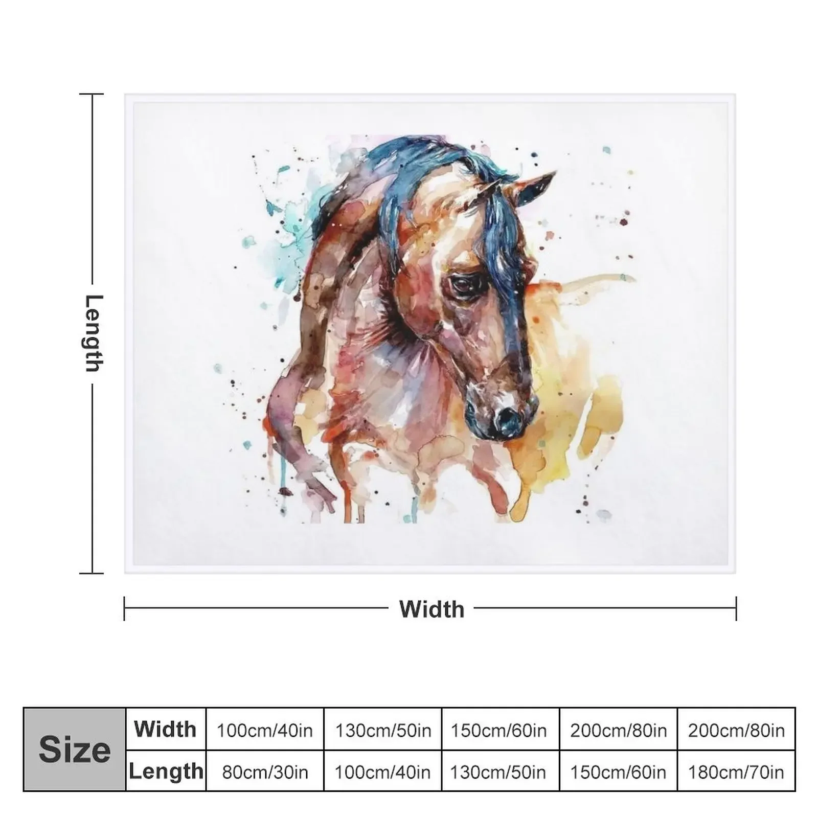 Portrait of an Arabian horse Throw Blanket Blankets Sofas Of Decoration Soft Beds Luxury Designer Blankets