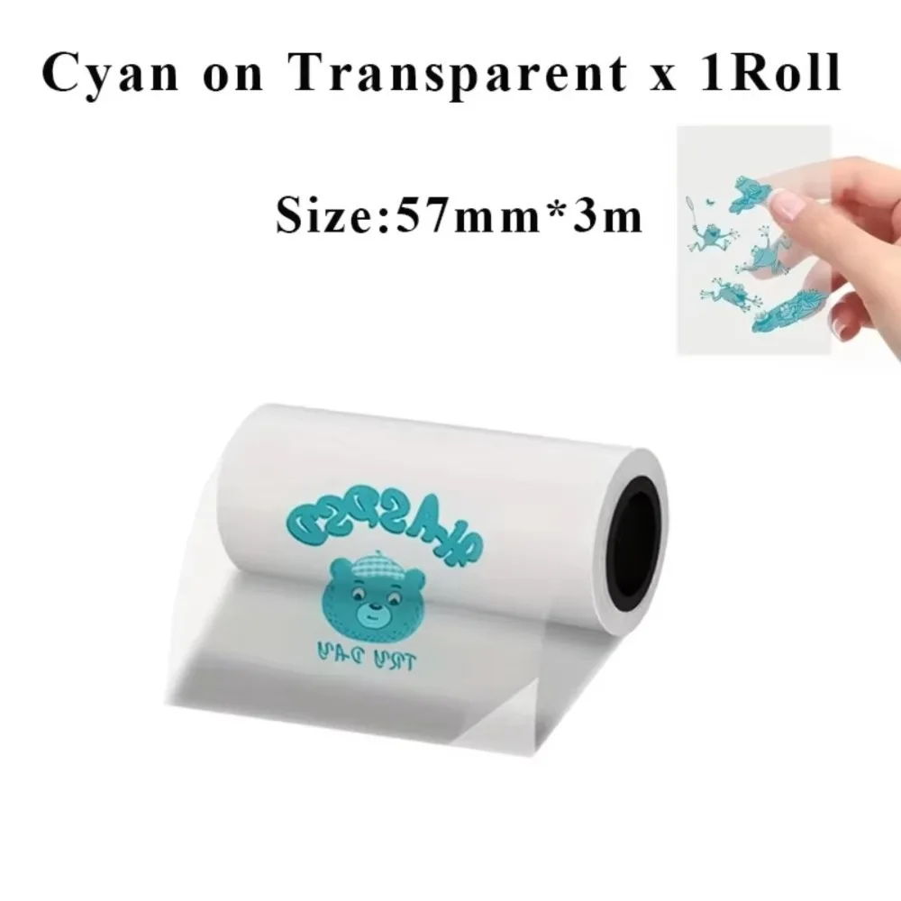 Adhesive Backing Thermal Printing Paper Glossy Finish Transparent Clear Label Paper Thermal Sensitive Roll Format