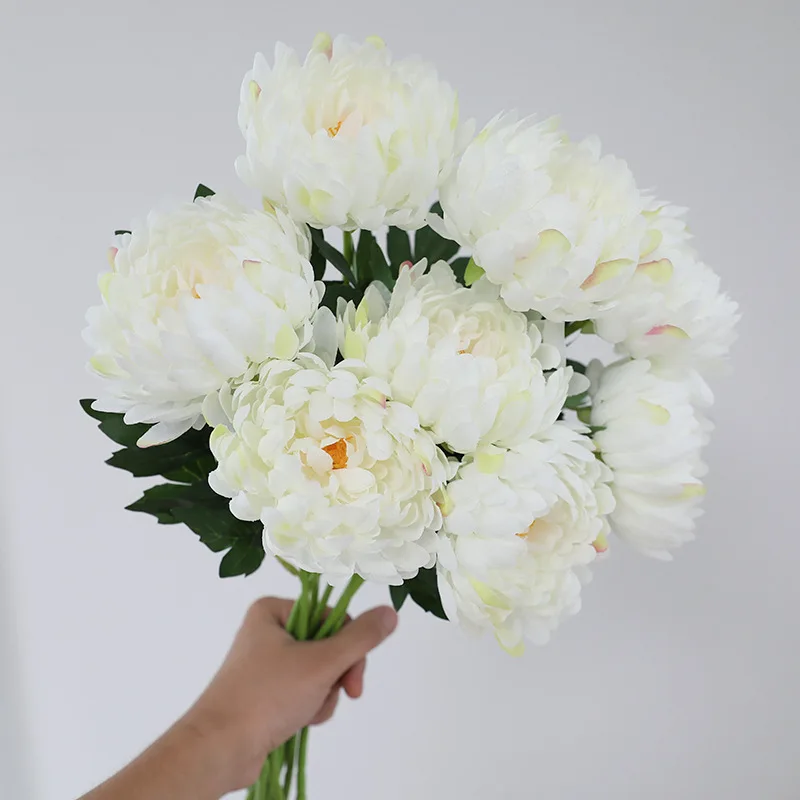 Simulated Flower, Large Chrysanthemum, Golden Chrysanthemum, Home Decoration, Landscape Garden, Thousand Layer Chrysanthemum