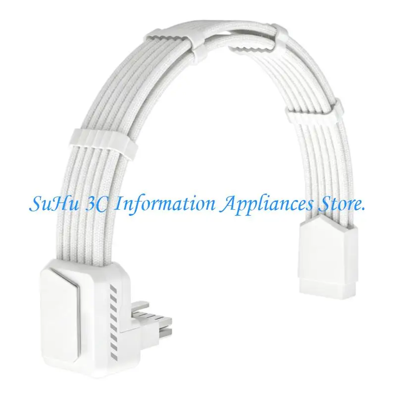  Soft Nylons Wrapped 16Pin to 12+4Pin PCIe 5.1 Power Cable For RTX3090 Ti And 40 Series GPUs With Alloy Coppers Terminals