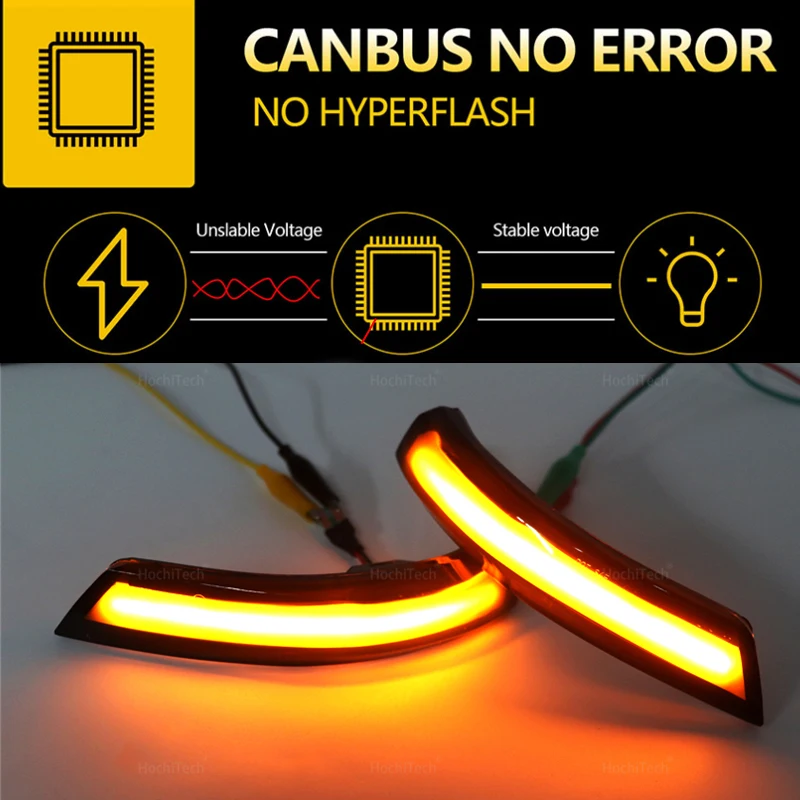 For Ford Focus Mk3 LED Light 2 3 Mk2 Mondeo Mk4 Turn Signal Lamp Flowing Side Wing Rear View Mirror Blinker Dynamic