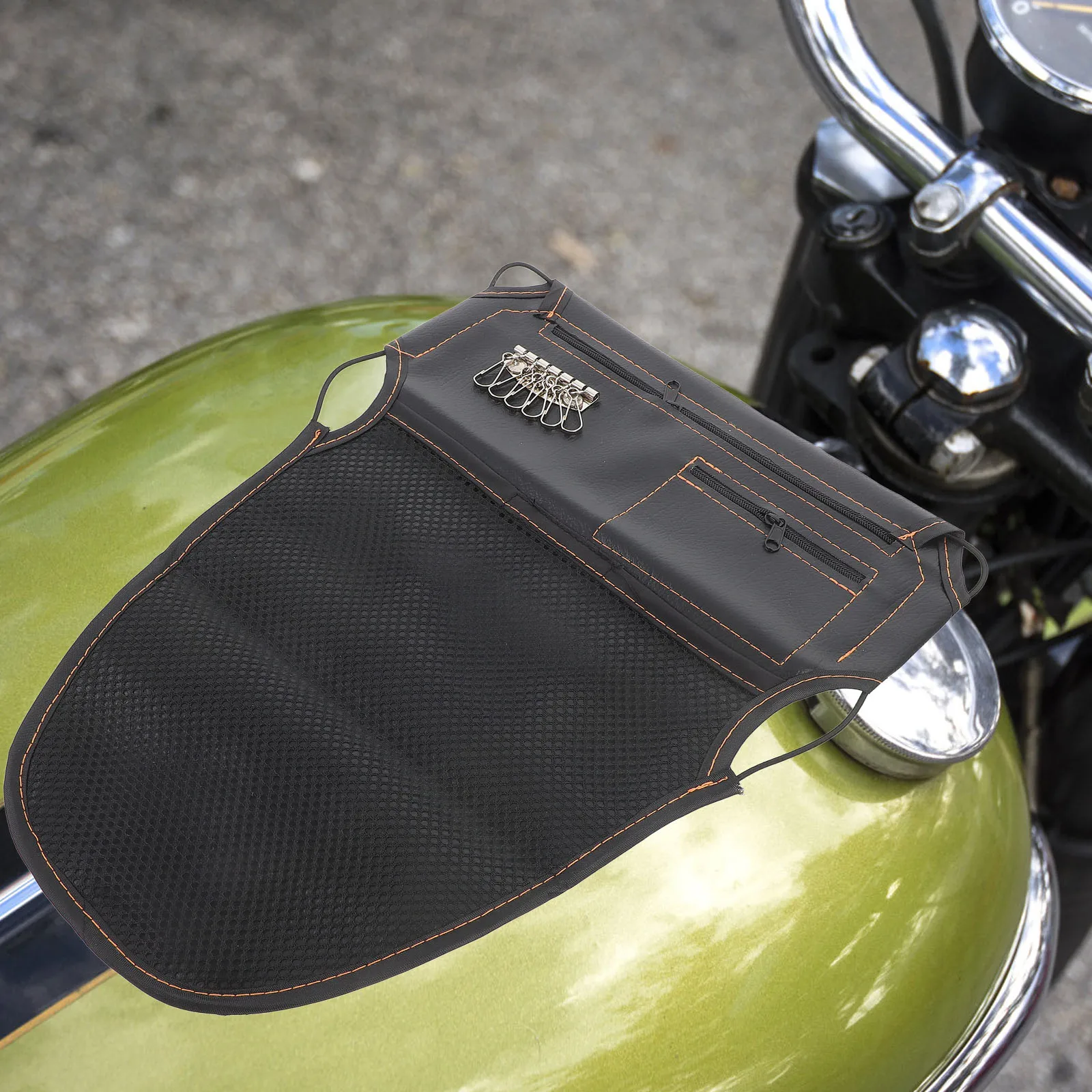 

1Pcs Multi Functional Motorcycle Seat Bag Durable PU And Metal Tool Organizer Under Seat Motorcycle Holding Bag