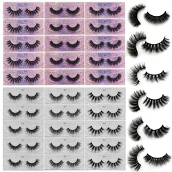 Wholesale 5/10/30/100pcs 3d Mink Lashes Natural Fake Eyelashes Messy False Lashes Makeup Dramatic Soft Reusable Eyelash In Bulk