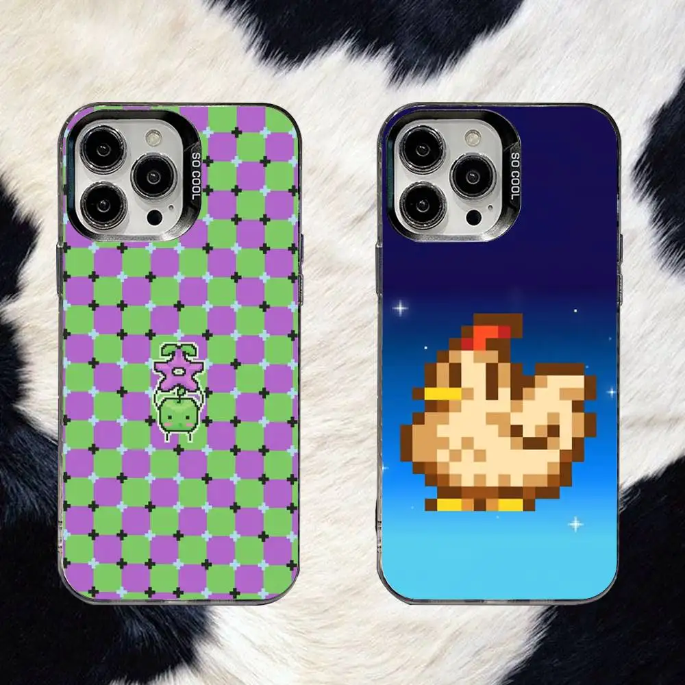 

Game Stardew Valley Phone Case For iPhone 16,15,14,13,12,11,8,7,Pro,Max,Plus,Mini,XS,SE Anti Fall Black Matte Hard