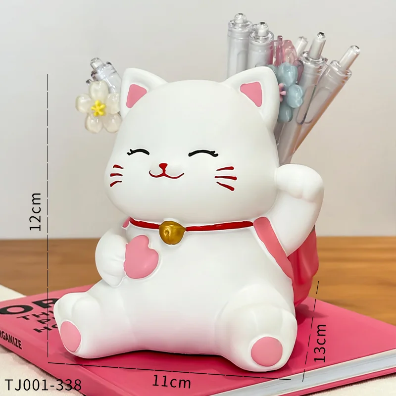 ที่ใส่ปากกาการ์ตูนแมวน้อยสุดสร้างสรรค์ ที่เก็บปากกาอเนกประสงค์ อุปกรณ์เครื่องเขียนสำนักงาน ของขวัญสำหรับโรงเรียน