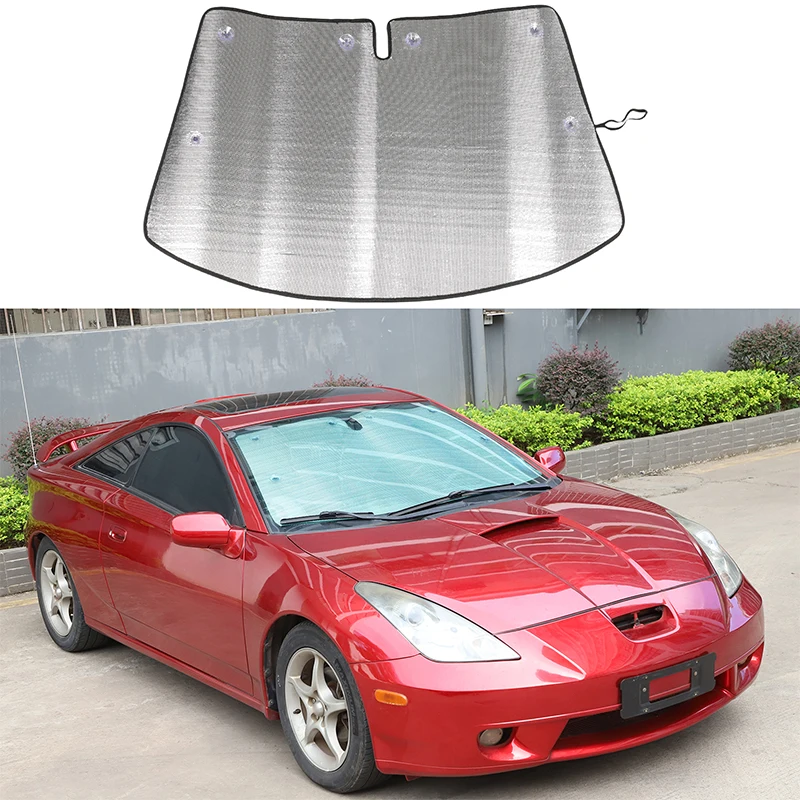 تستخدم لسيارة تويوتا سيليكا مظلة زجاجية كاملة للنافذة، مظلة نافذة السيارة، ستارة عازلة للحرارة لنافذة السيارة، ملحقات السيارات