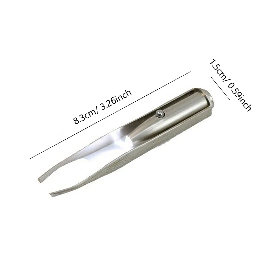 Pinzas de Cejas con Luz LED, Herramienta de Belleza Precisa e Iluminada para Dar Forma a las Cejas