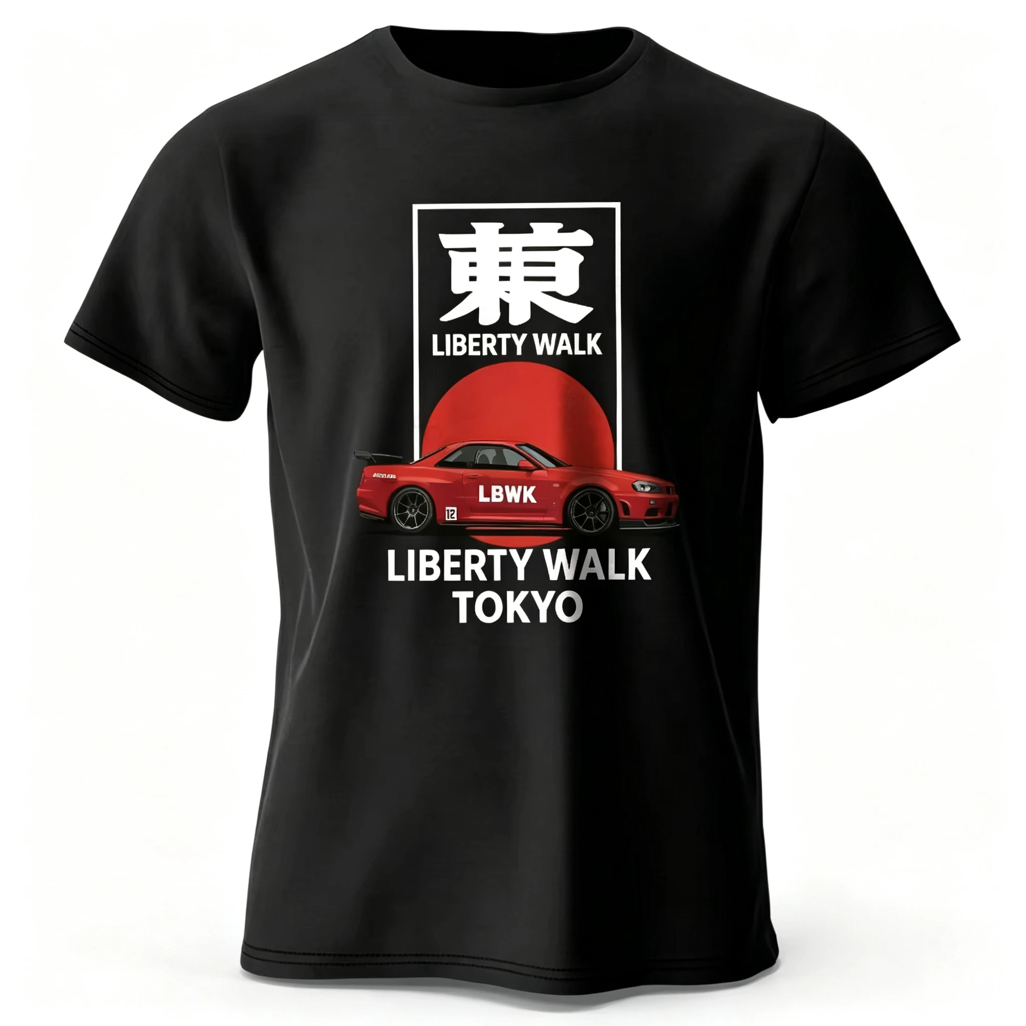 2026 Vintage Japanese Tuning Red Race Car Graphic Short‑Sleeve T‑Shirt For Kids Adults Automobile Lover Crew Neck Tee