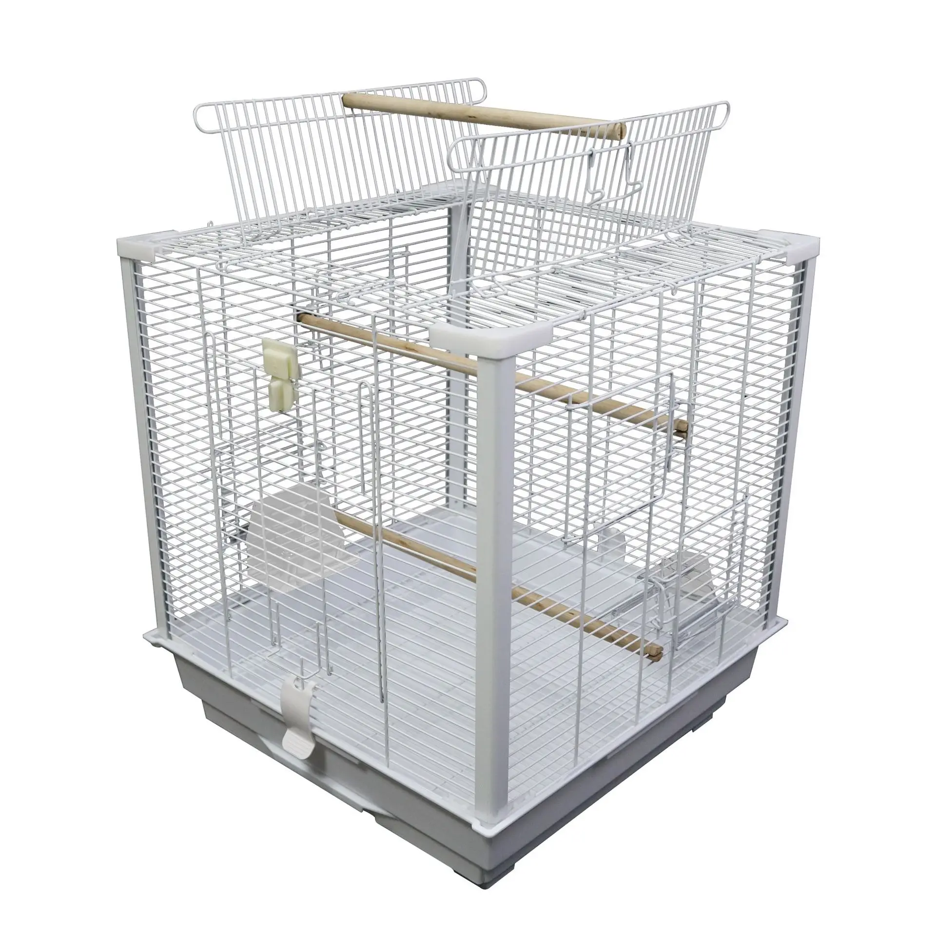 Large Parrot Cage, Luxury Bird Cage for Macaw Cockatiel Budgie, Transparent Interactive Aviary, Big Size Pet Bird House