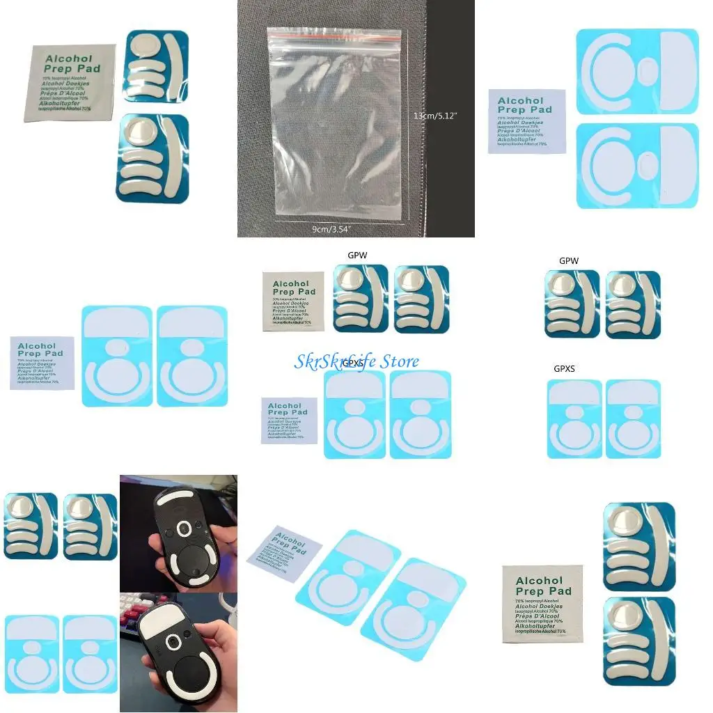 

E65E Mouse Skates Pads 2Pack Rounded Curved Edges Mouse Feet Replacement for GPXS GPW Mouse