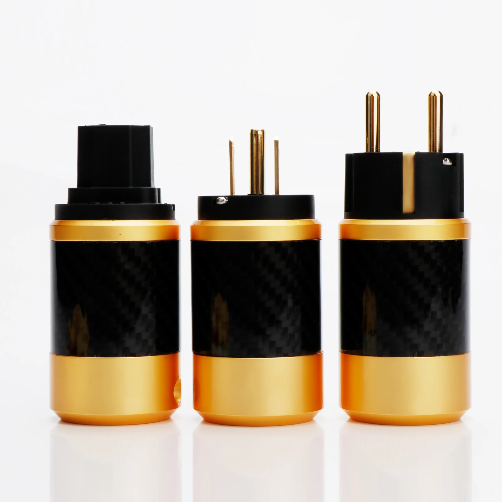 Hifi Audio DIY Stromkabel Gold Carbon Fiber Power Stecker Netz AC Power Steckdose EU/US IEC320 Standard abschirmung