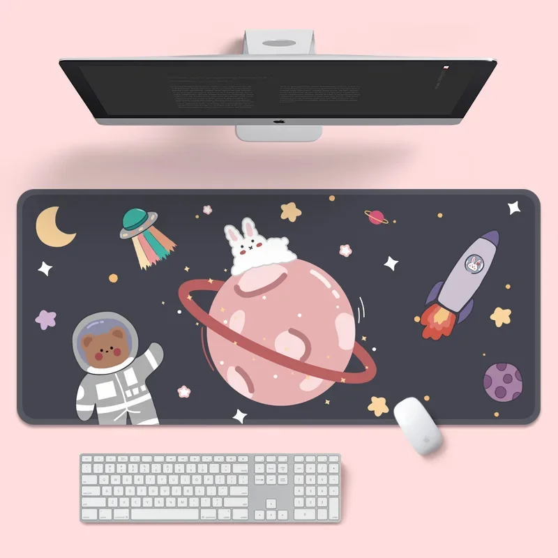 Kawaii Grote Mousepad Cartoon Laptop Game Muismat Desktop Polssteun Muis Mat Leuke Pc Computer Toetsenbord Tafel Mat Organizer