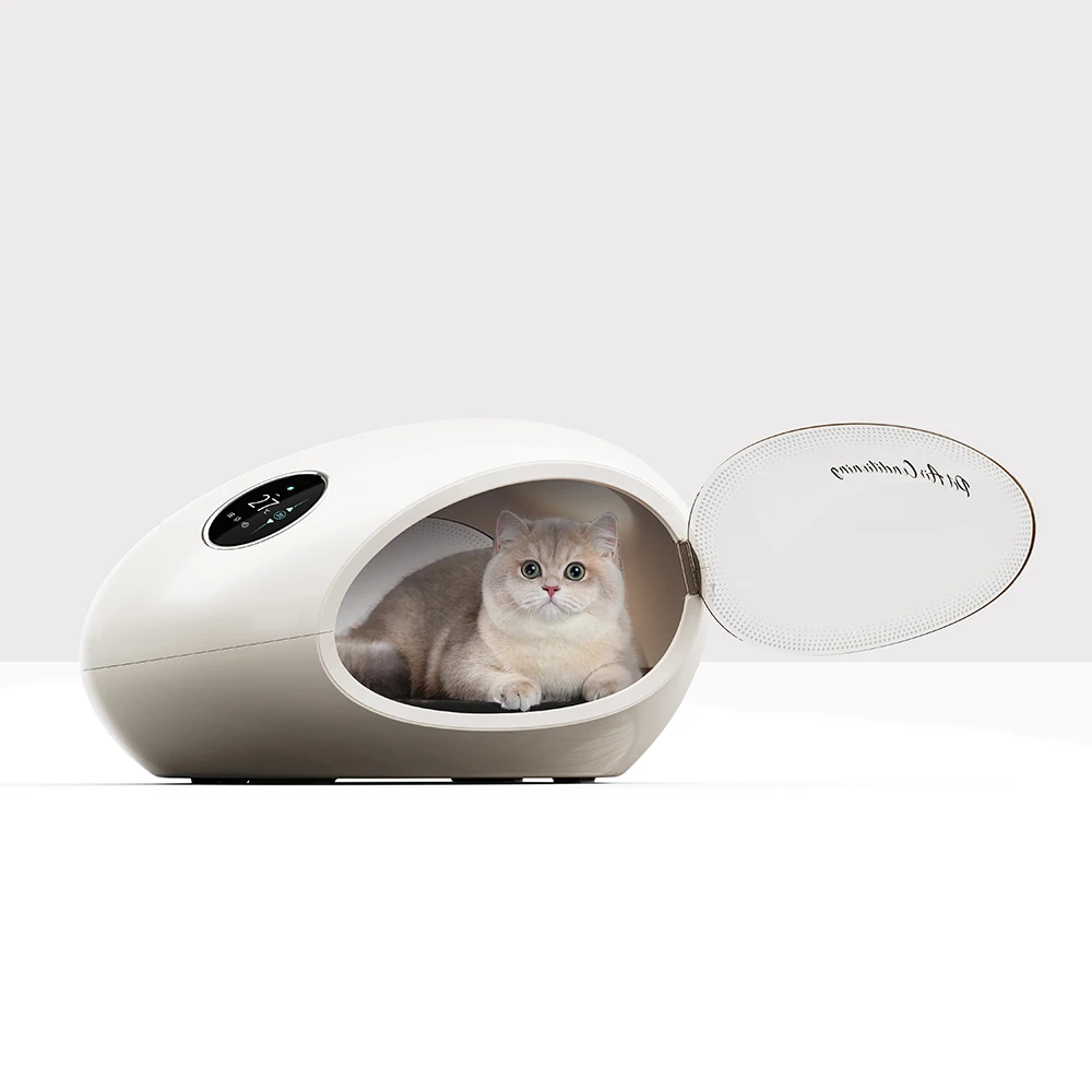 Smart Cozy Pet Bed Air Conditioner self heating pet bed for Cat Dog, App Control, Warm/Cool Small Pet Bed House