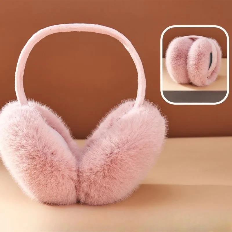 Simpatici e morbidi paraorecchie invernali da donna, caldi e antigelo, scaldamani pieghevoli per proteggere le orecchie.