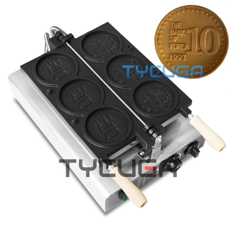 3/4 PCS Moneta d'oro Macchina per waffle Formaggio Cartoon Moneta Scones Waffle Maker per Internet commerciale Celebrità Corea Snack al forno
