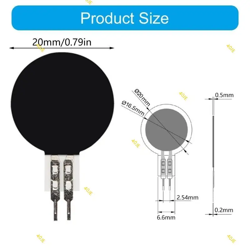 

40JE Upgrades Super Thin Pressure Sensors Quick Response Sensors Ranging From 100g to 100kg for Robotics & Devices