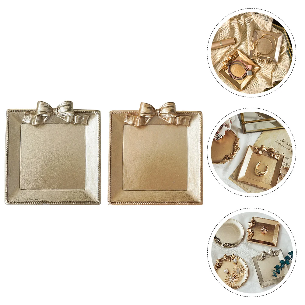 

1Set Retro Photo Props Nordic Style Golden Silver Trays Creative Photography Accessories Home Decor for Rings Necklace Hair