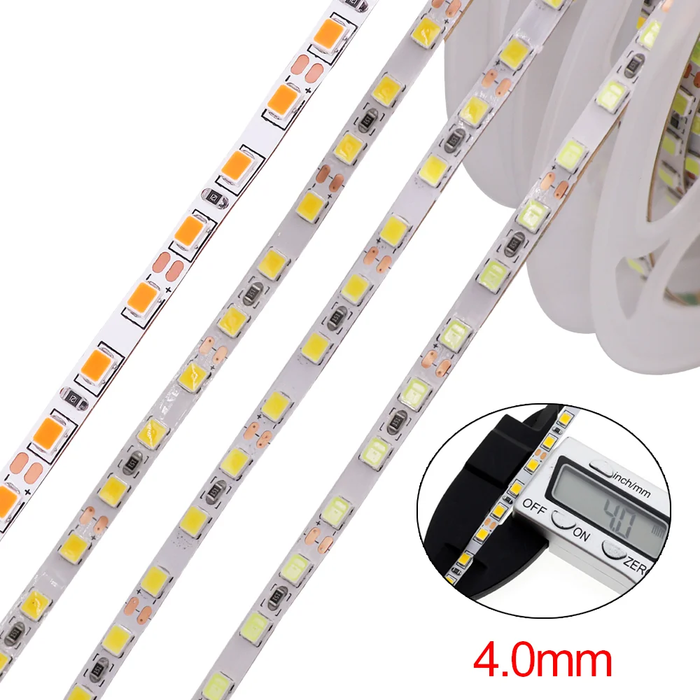 DC 12V LED Strip Light Indoor Decoration 2835 SMD 120 240 LEDs/m Flexible Ribbon Orange Lighting 5M 4mm 8mm 10mm Width LED Light