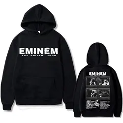 Raper Eminem Album muzyczny Graficzna bluza z kapturem World Tour Prezent dla fana Mężczyźni Kobiety Vintage Oversized Bluza Moda męska Streetwear