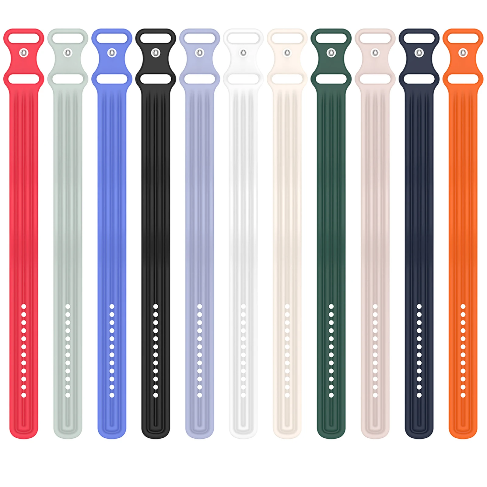 2Pcs Silicone Sport Strap for Google Fitbit Air Breathable Sport Band Waterproof Sweatproof for Women Men Fitness Tracker
