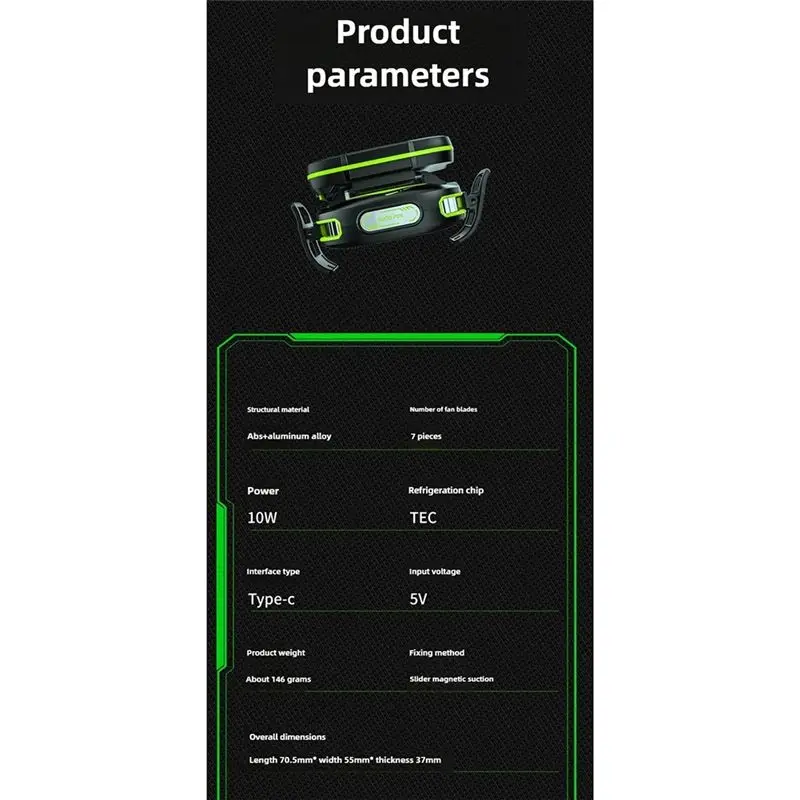 Semiconductor Cooling Device Digital Display Phone Cooler Magnetic Refrigeration Cooling Artifact