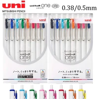 UNI-Juego de bolígrafos de Gel uni-ball One, UMN-S-38/05, 0,38/0,5mm, tecnología negra retráctil, útiles escolares, accesorios de oficina, papelería