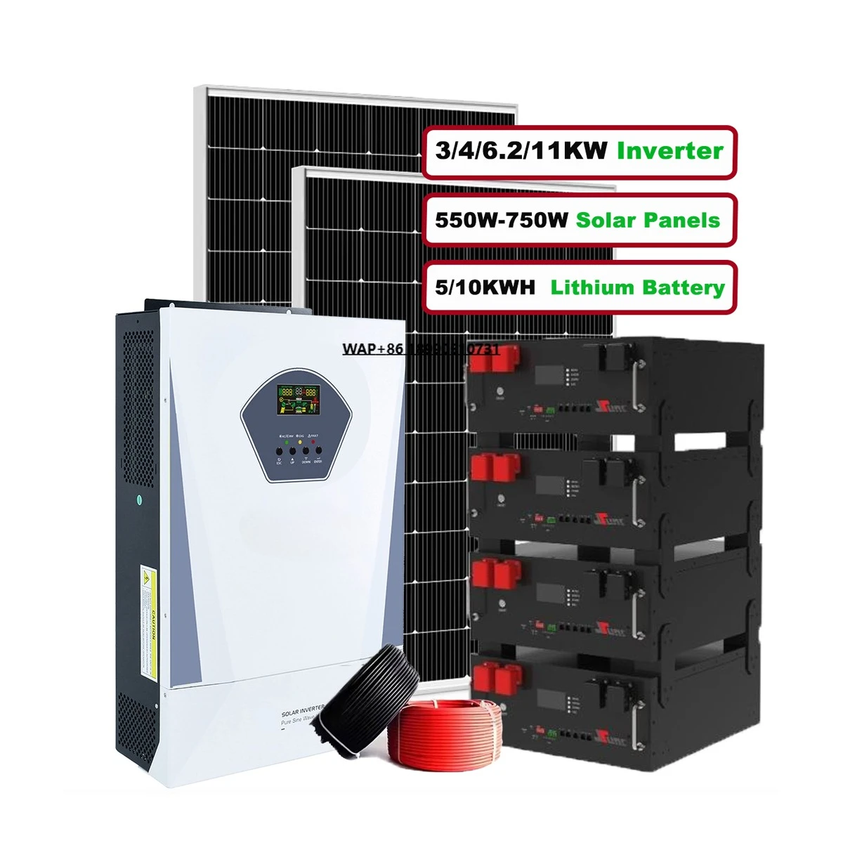 Average Cost of 5Kw 10Kw 20Kw on Off Grid Solar Power Energy Inverter System Fitting Battery Bank Panels Mounting Home