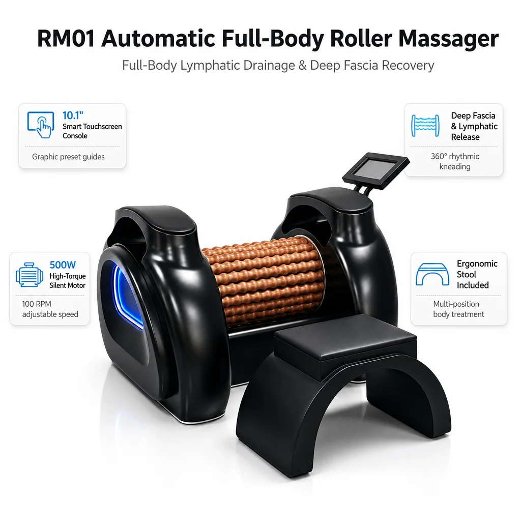 Roll Shaper Body Sculpting Roller Machine Wooden Lymphatic Drainage Massager For Gym Fitness Studio Spa Salon Uni