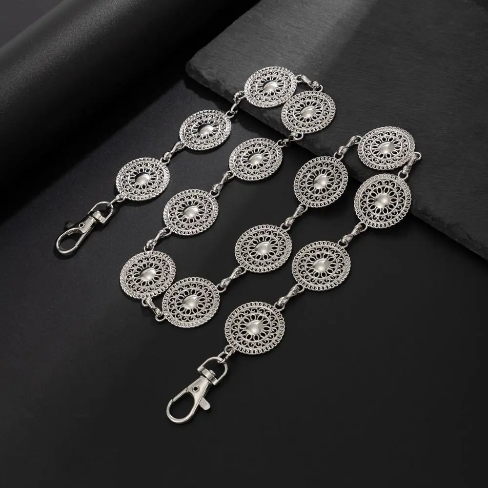 Goth Jeans Chain Round Disk Waist Chain Gothic Zinc Alloy Punk Belt Chain Beads Hip Hop Pants Chain Steet