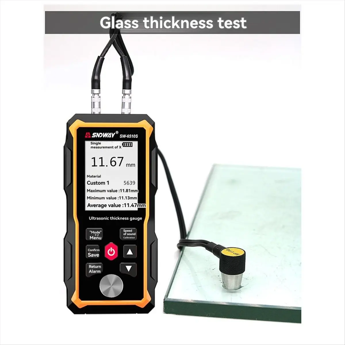 ☶❈＊♥AC1184- SW-6510S Ultrasonic Thickness Gauge Sw-6510s Plastic Glass Metal Steel Plate Stainless Steel Pipe Wall Thickness Tes