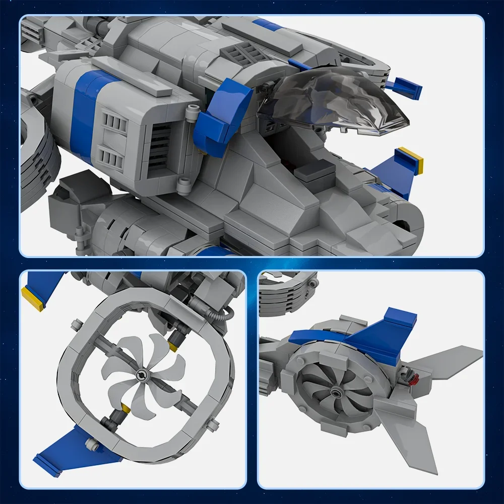 Gobricks MOC Space plane Banshee starfightereds Building Blocks Model Game Scene DIY Assembled Bricks Toy for Children Gift