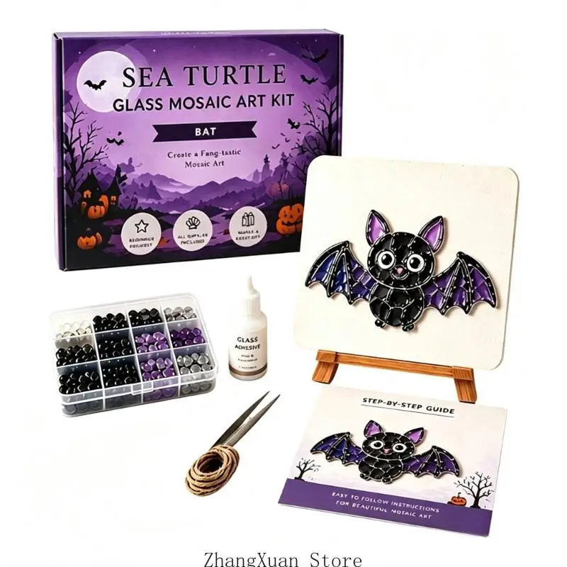 DIY Seeglas-Tier-Bastelset mit Glasstück für die Tischregaldekoration 3XUF – Detail 9