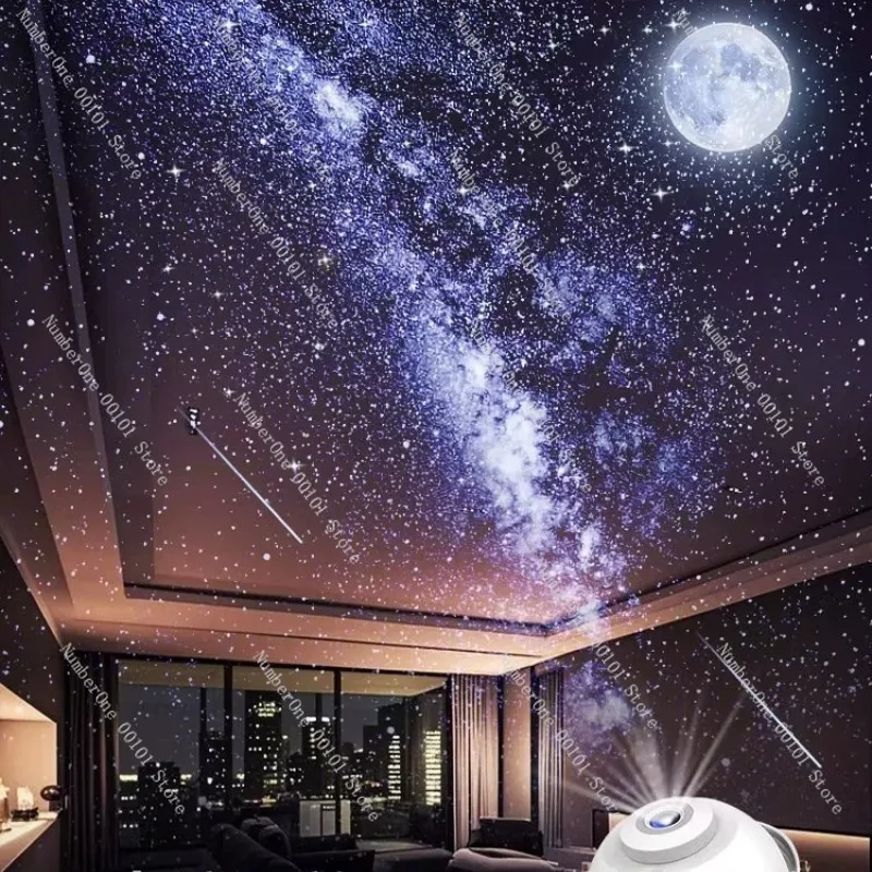 Dreamy 3D Dynamic Starry Sky Projector Lamp Full Ceiling Galaxy Night Light for Bedroom Ambient Mood Lighting USB Powered
