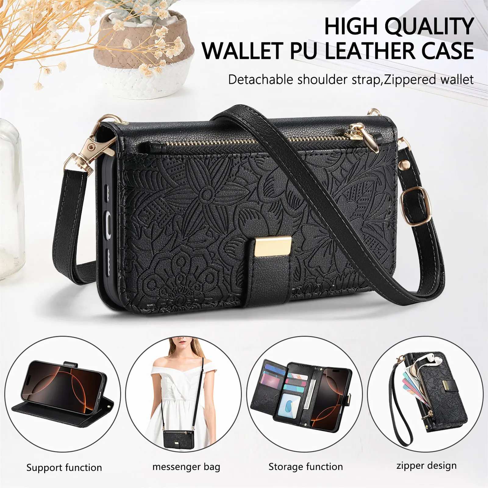 Deri Fermuarlı Çapraz Askılı C - Flip Leather Case incelemesi ve fiyatı