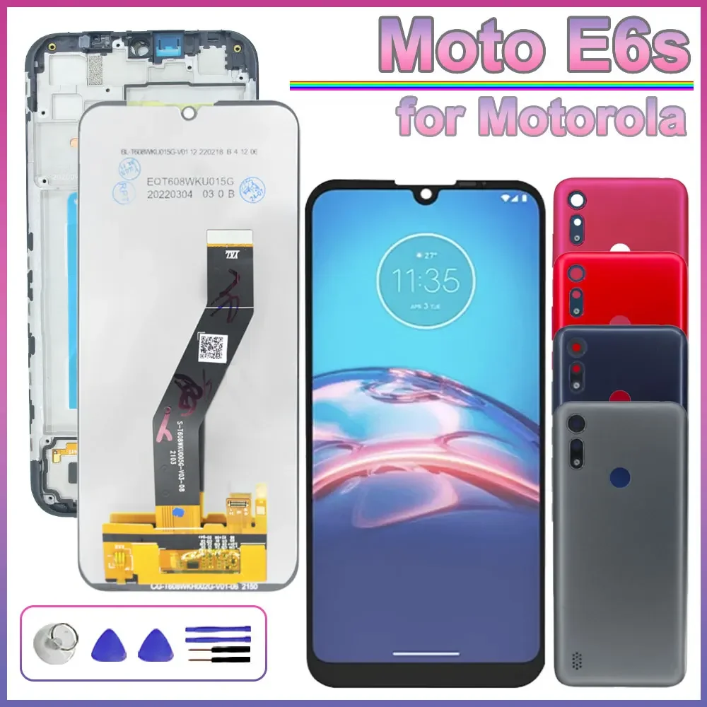 Pantalla LCD de 6,1 pulgadas para Motorola Moto E6s XT2053 XT2053-2, montaje de repuesto de digitalizador con pantalla táctil para Motorola Moto E6s