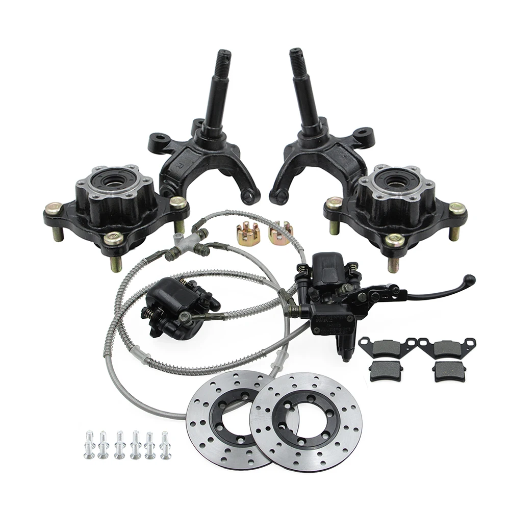 Kit de freinage hydraulique pour moyeu de roue, rotule de direction avant et colonne de direction pour ATV, Buggy, UTV, Quad, Go Kart électriques 150cc, 200cc, 250cc