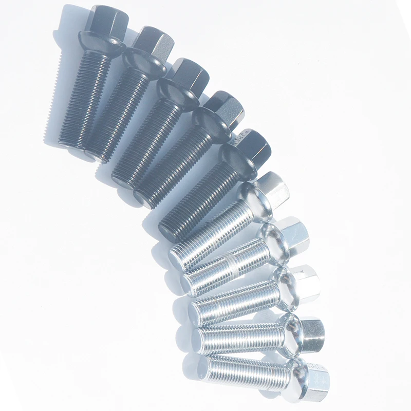 Wholesale 10pcs M14x1.5 M12X1.5 Ball Extended Long Lug Bolt Shank Length 40mm 50mm 55mm 60mm 65mm Fits Mercedes Benz